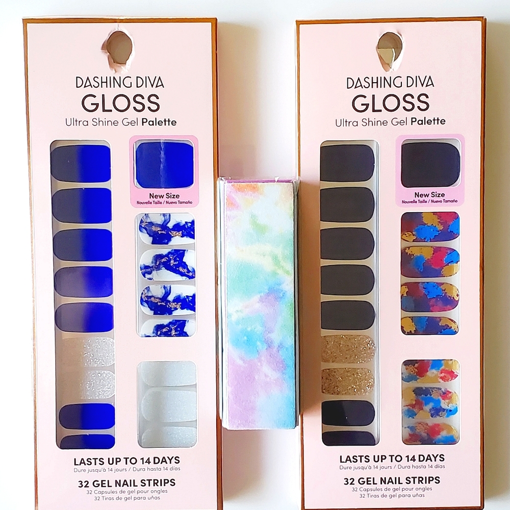 Gel nail strips by Dashing Diva at home mani